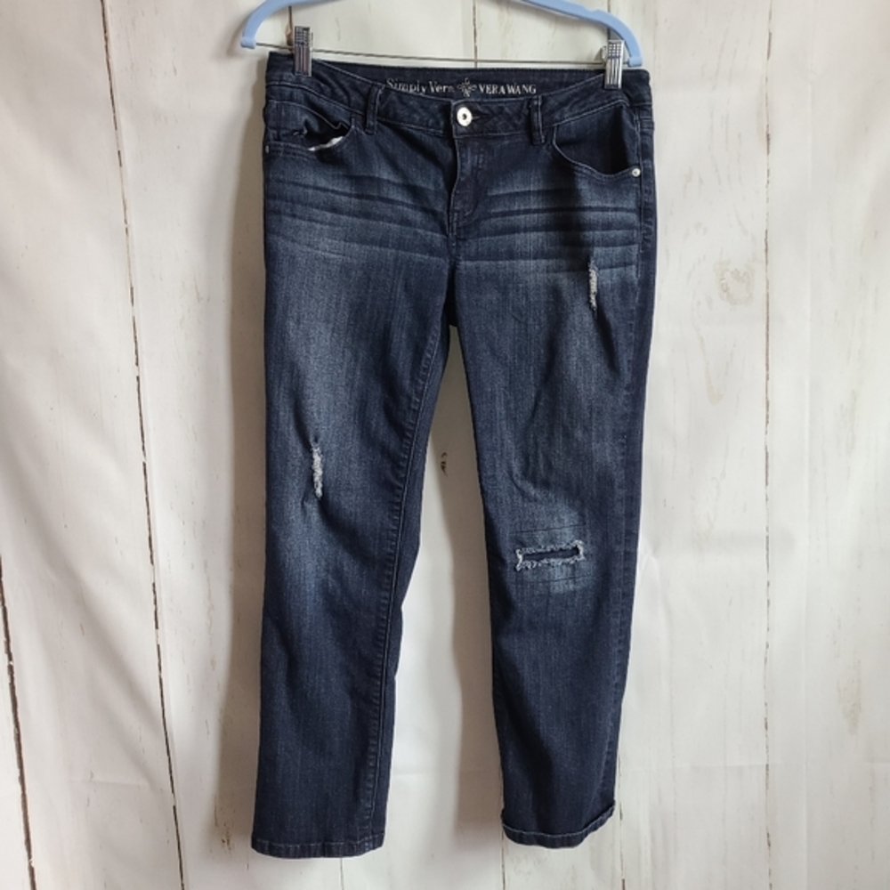 Simply vera vera wang dark relaxed boyfriend jeans